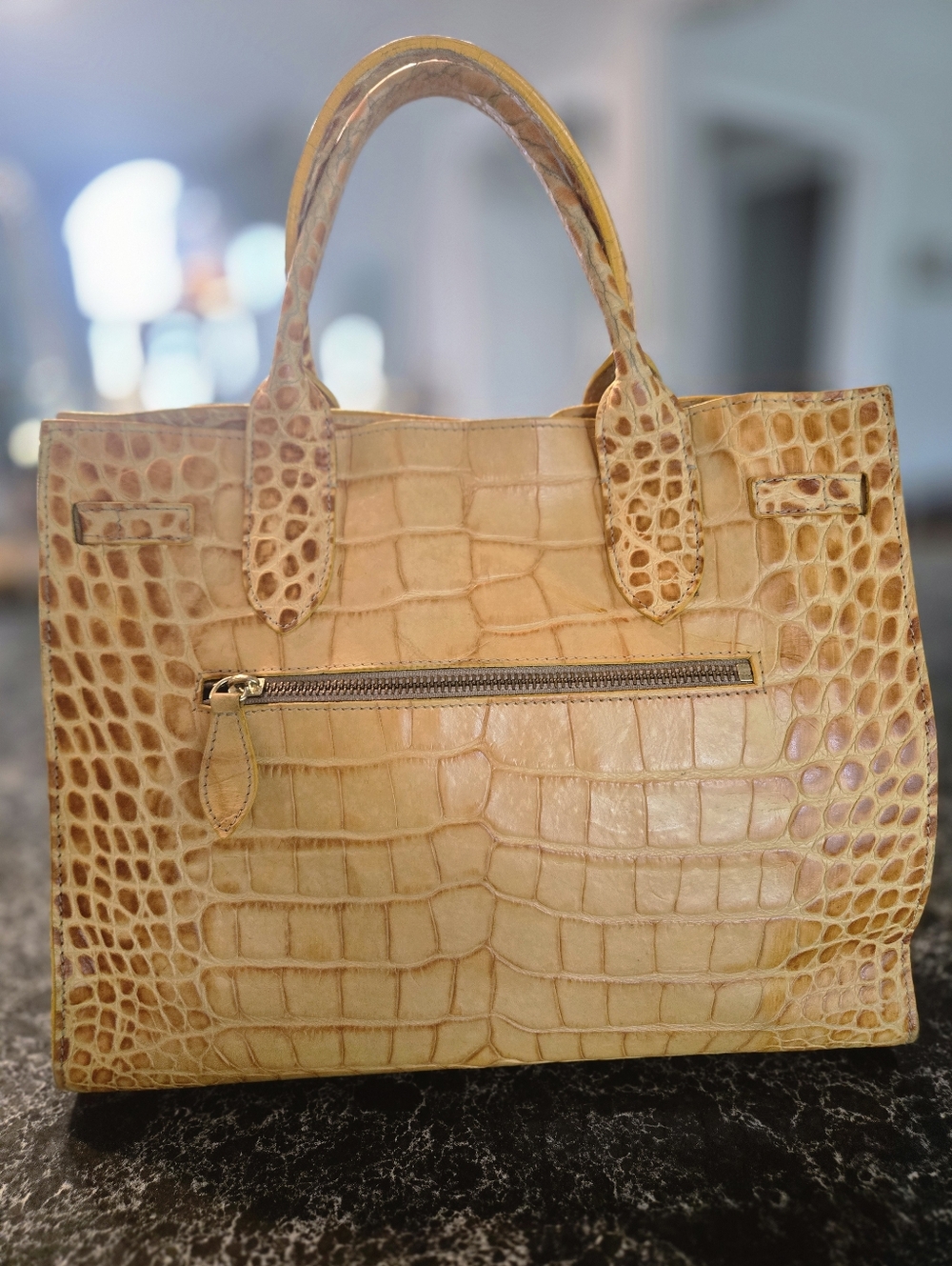 Vintage Dooney & Bourke Croc Embossed Leather Satchel – Made in Italy - Picture 3 of 11